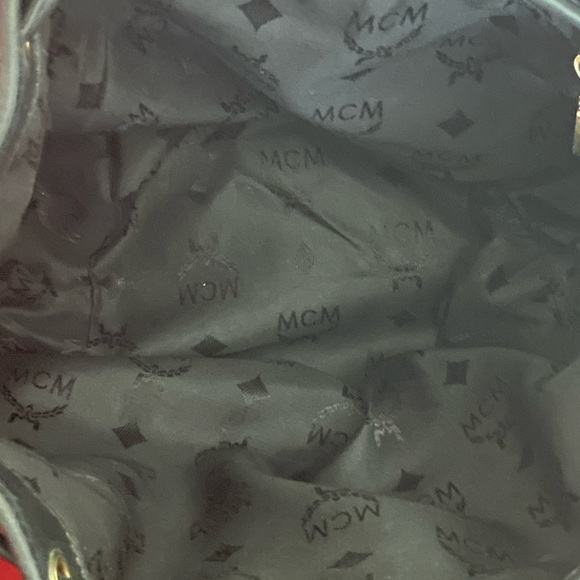 GUC MCM Visetos Nylon Bucket Bag - Picture 12 of 13